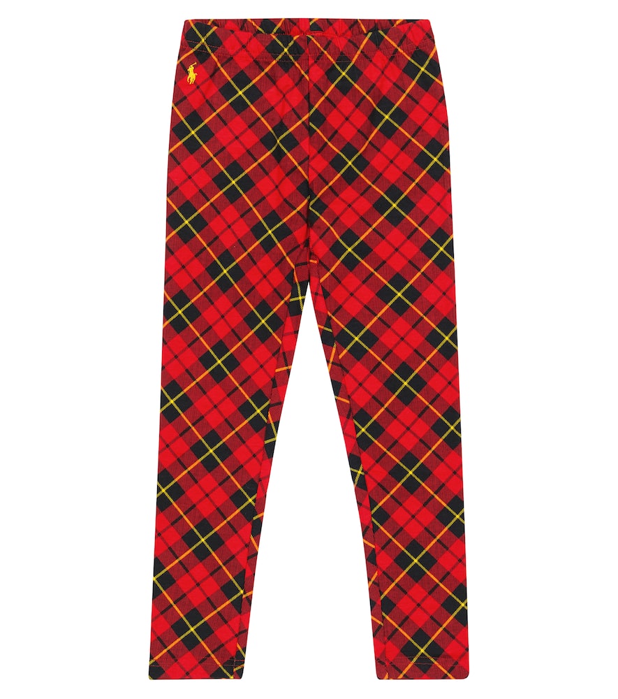 Polo Ralph Lauren Kids Checked cotton-blend leggings
