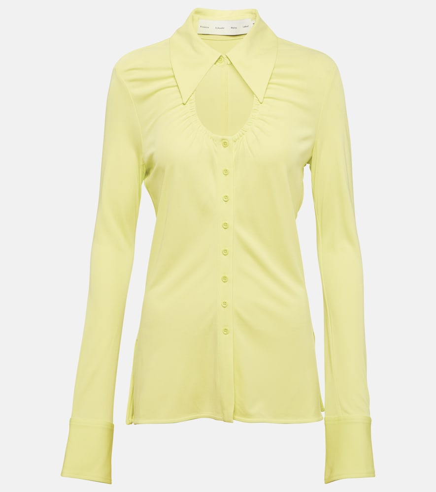 Proenza Schouler Women's Green White Label Cutout Jersey Shirt UK Size 6 - Mytheresa