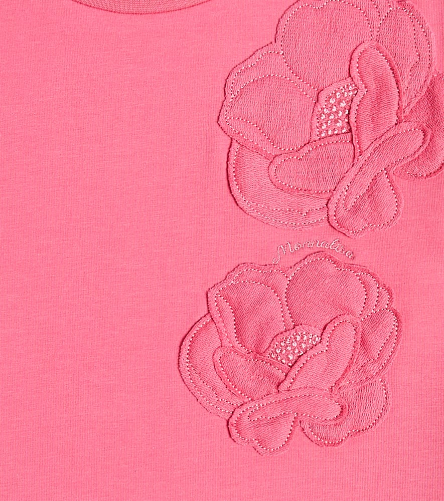 MONNALISA FRILL-TRIMMED SWEATSHIRT DRESS