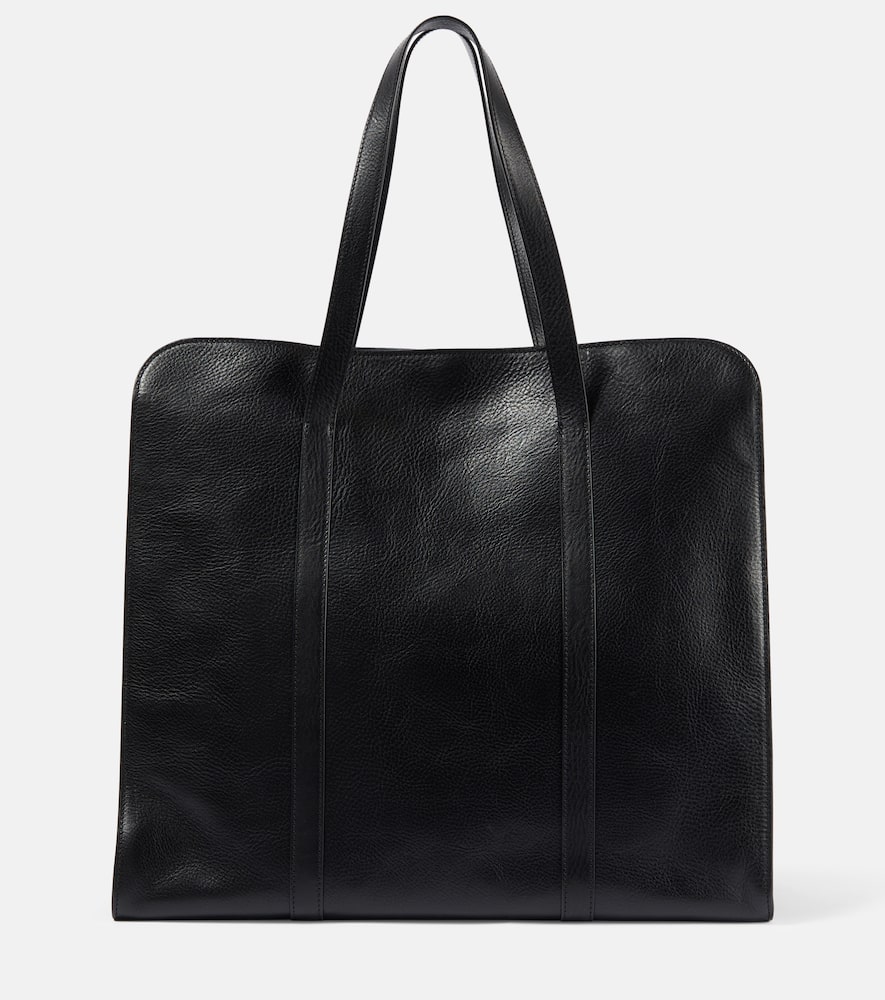 Shop The Row Ben Leather Tote Bag In Black