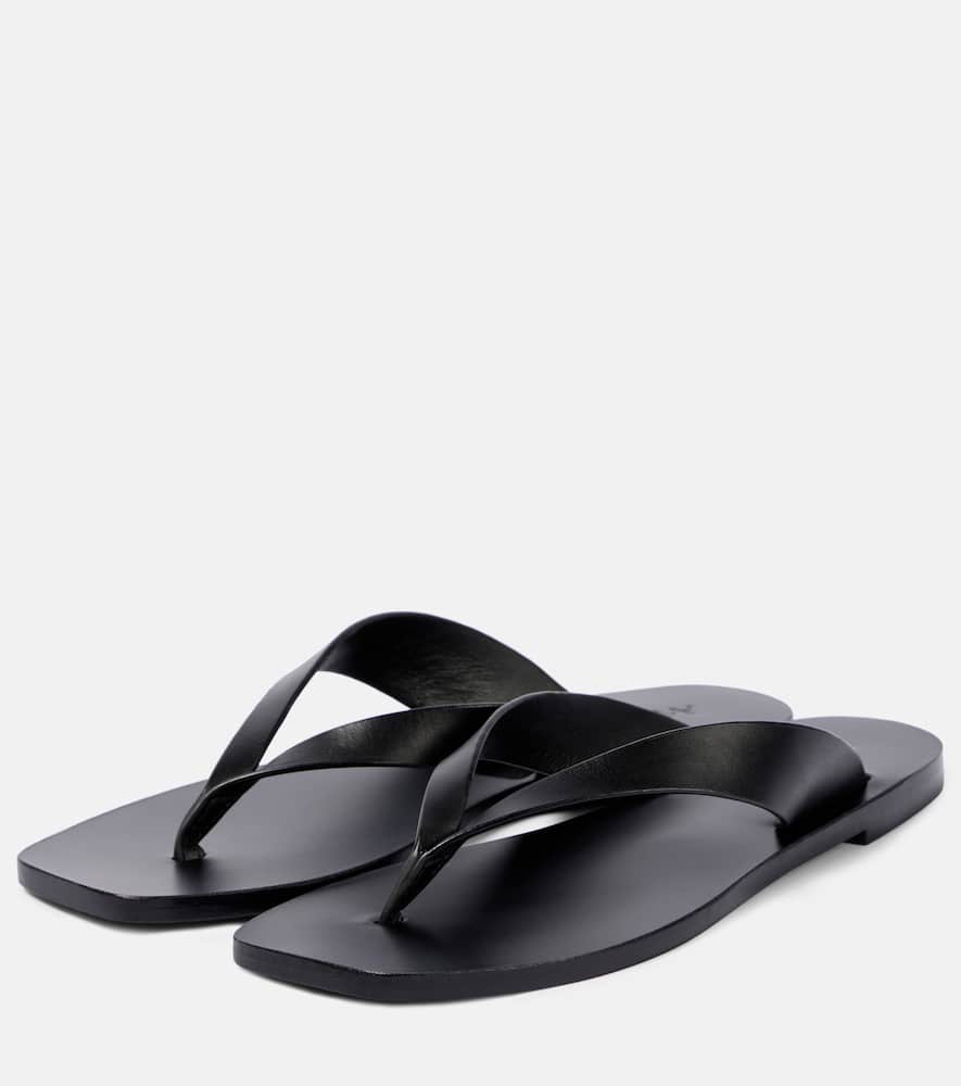 A.emery The Kinto Sandals Dark Brown In Leather In Black