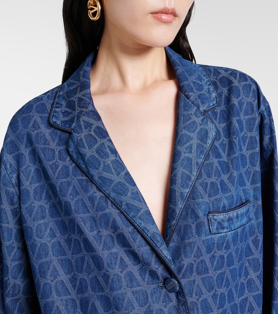 Garavani Feather-Trimmed Denim Shirt