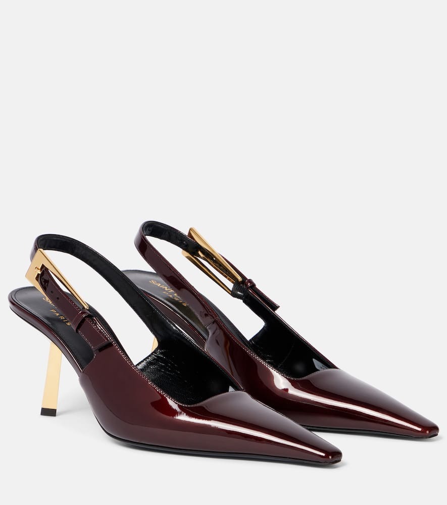 Lee 75 patent leather slingback pumps