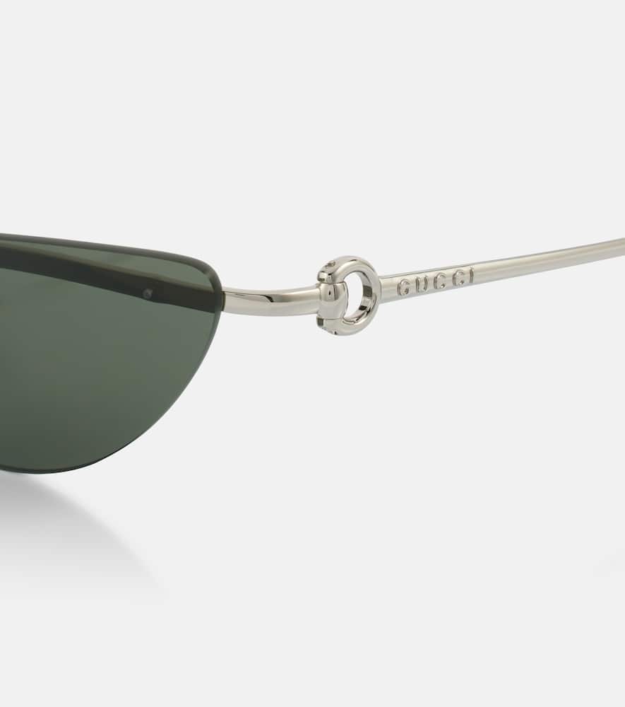 Gucci Horsebit Cat-eye Sunglasses In Silver