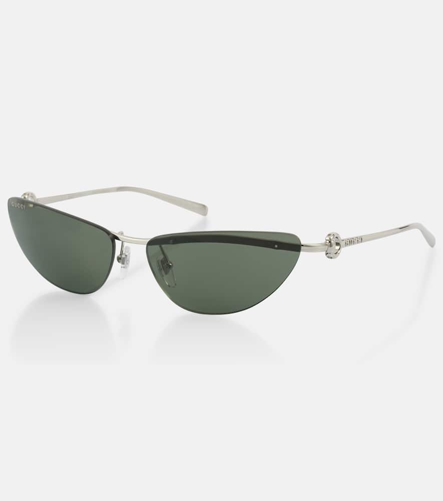Gucci Horsebit Cat-eye Sunglasses In Silver