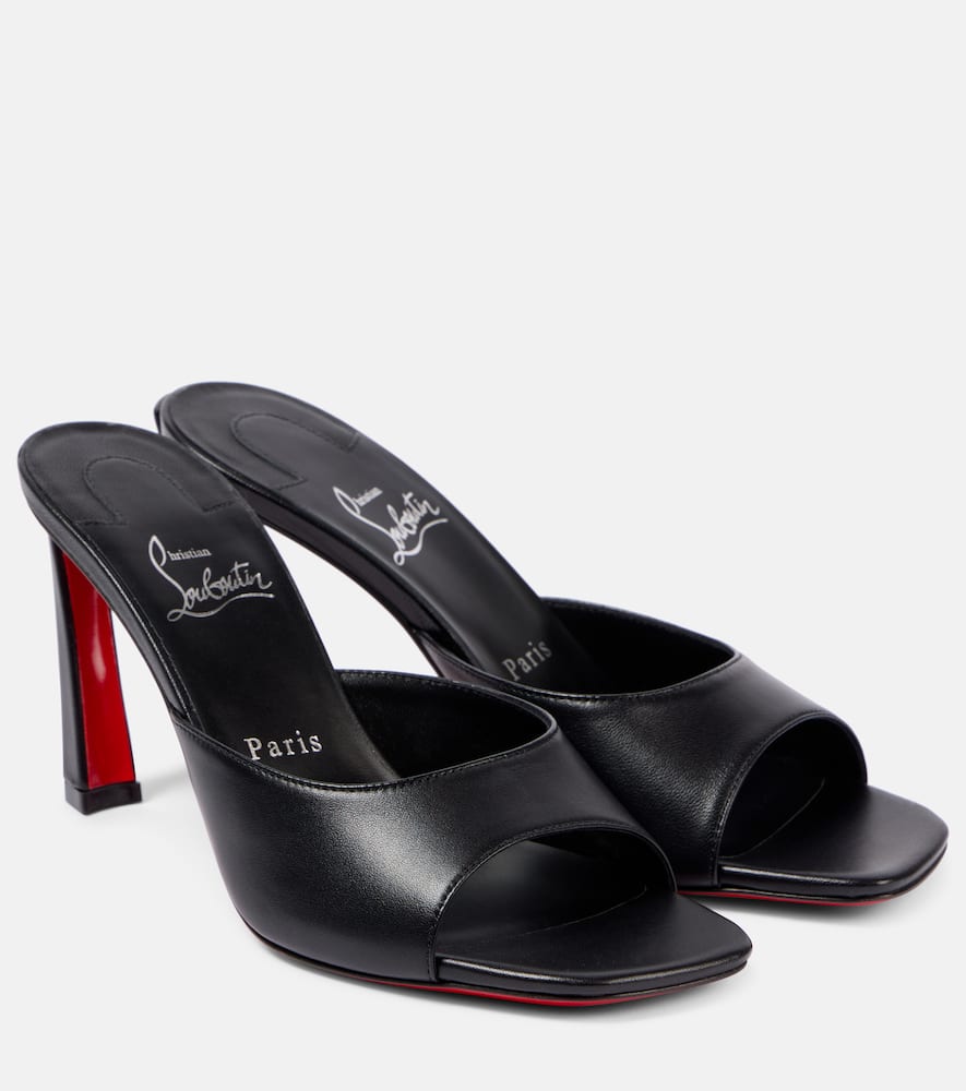 Christian Louboutin Condora 85 Leather Mules In Black