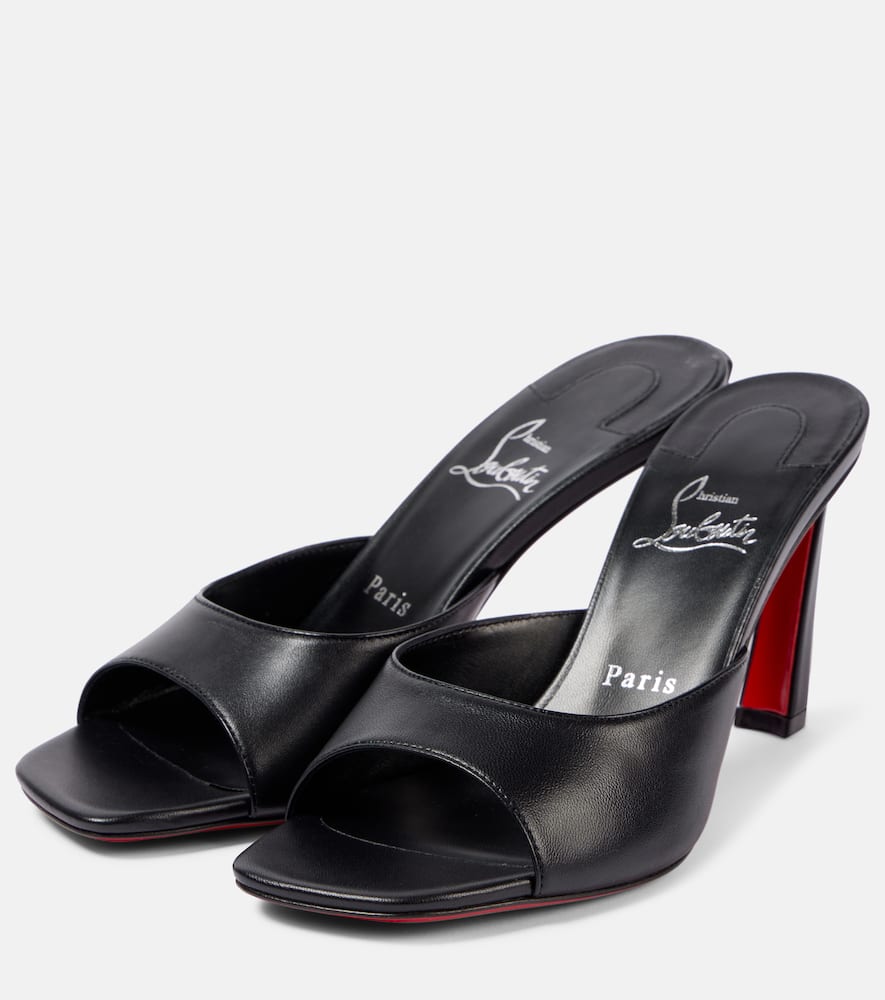 Christian Louboutin Condora 85 Leather Mules In Black