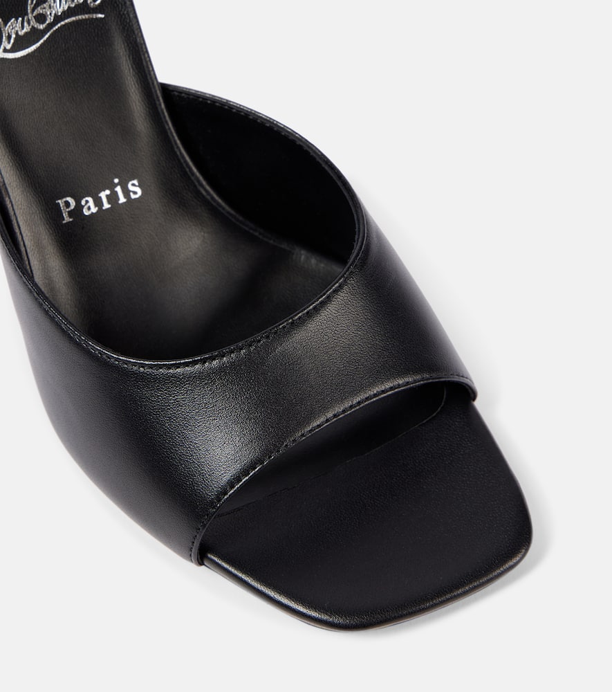 Christian Louboutin Condora 85 Leather Mules In Black