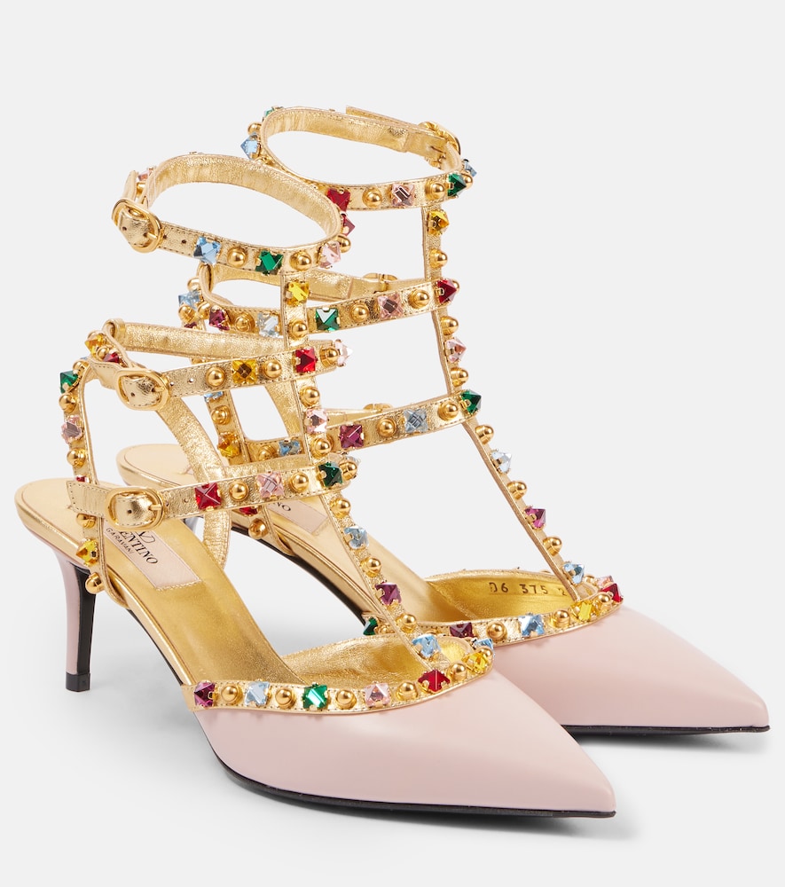 Rockstud 65 레더 펌프스
