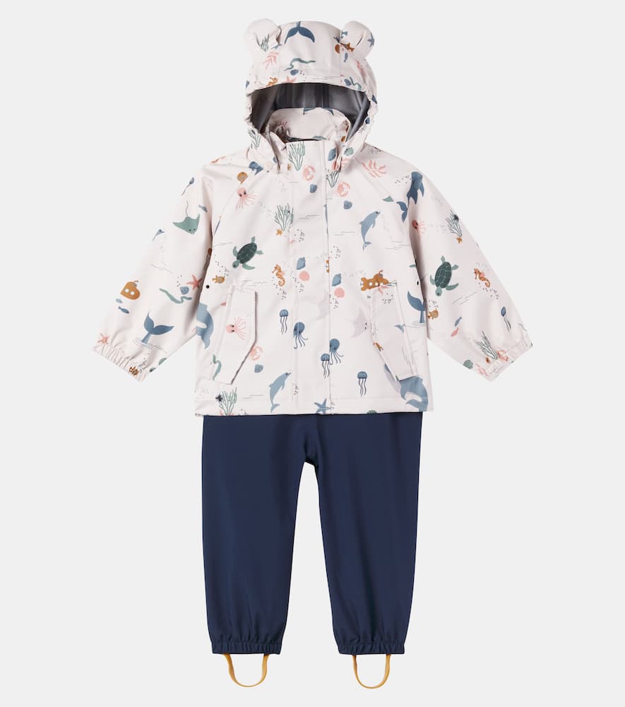 Liewood Baby Set Manu Aus Regenjacke Und Latzhose In Multicolor