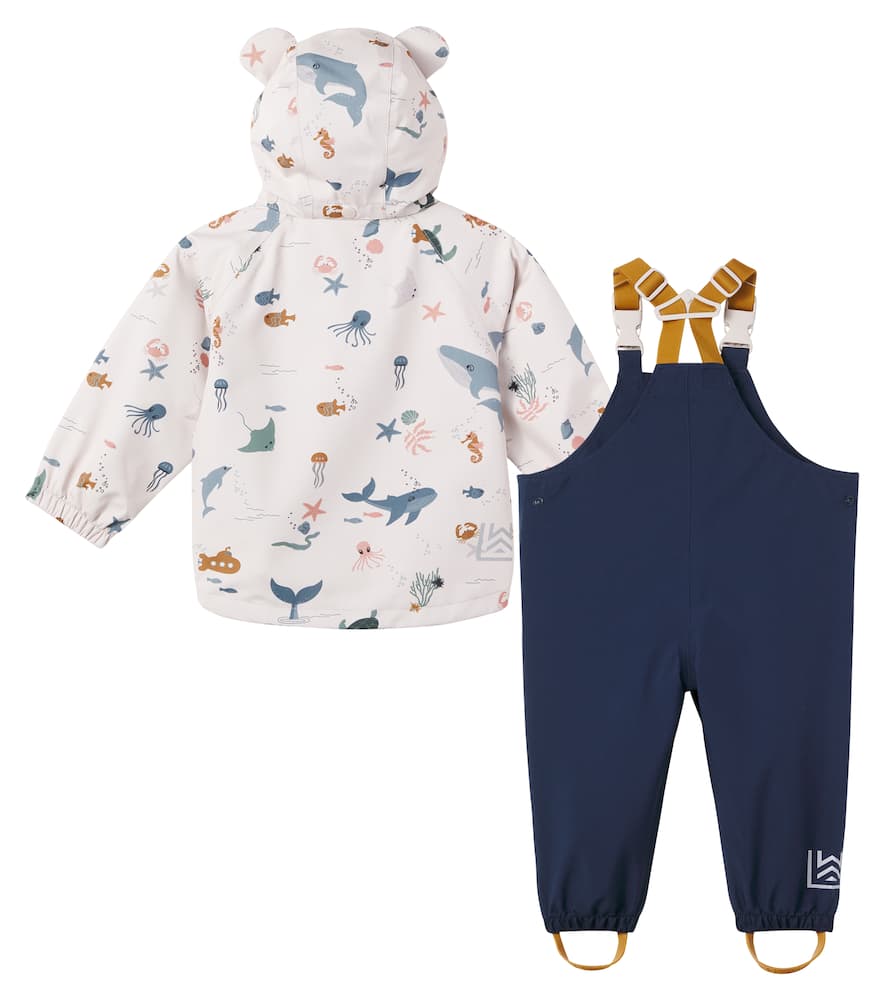 Liewood Baby Set Manu Aus Regenjacke Und Latzhose In Multicolor
