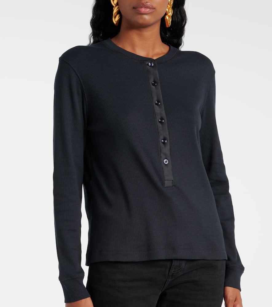 Tom Ford Top Aus Baumwolle Und Seide In Schwarz
