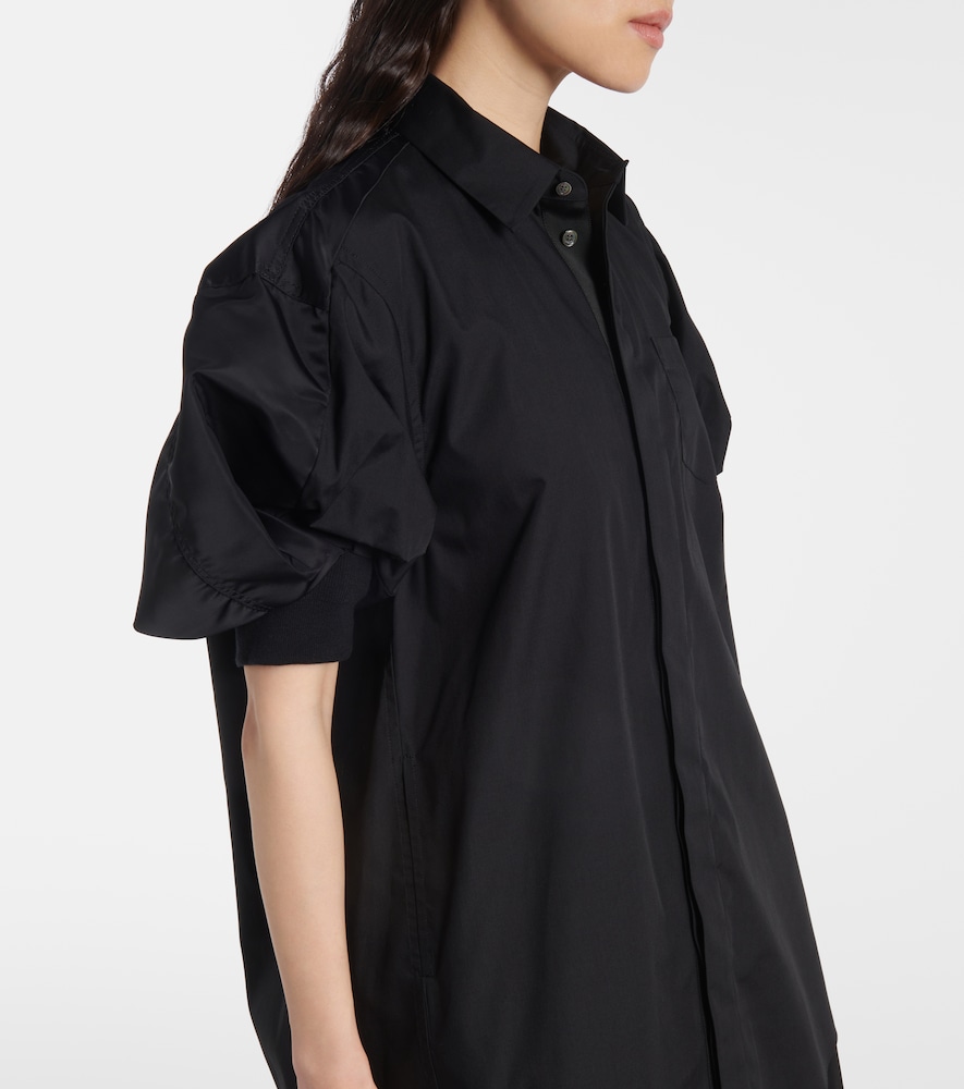  Sacai Sacai Hemdblusenkleid Aus Popeline Und Twill 
