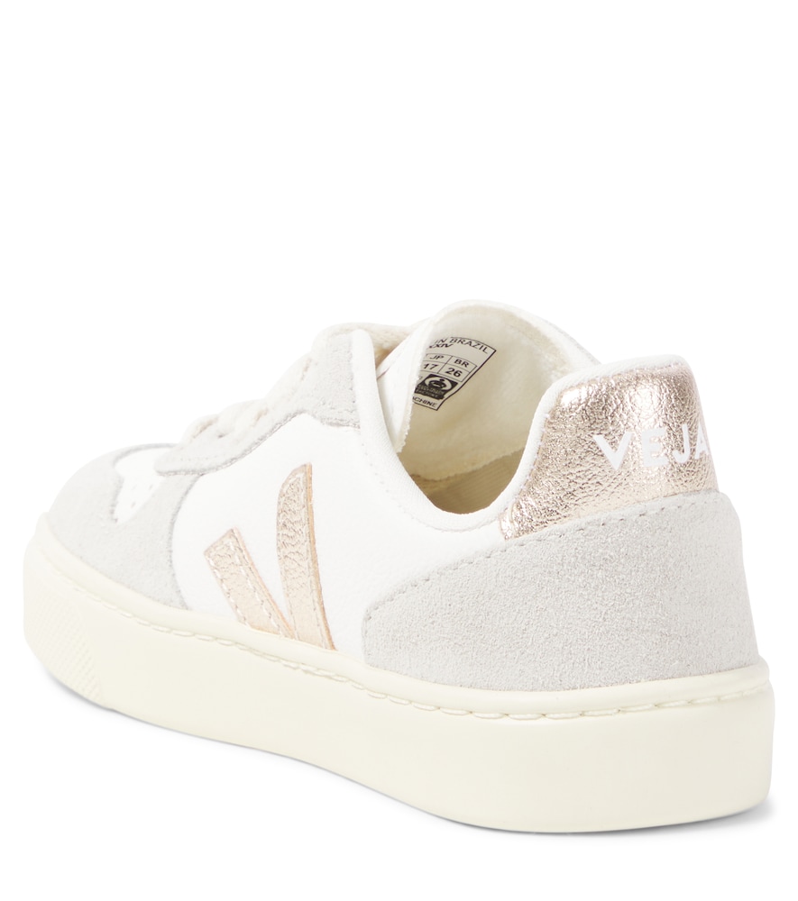  Veja Kids Veja Kids V-10 Laces Leather Sneakers 