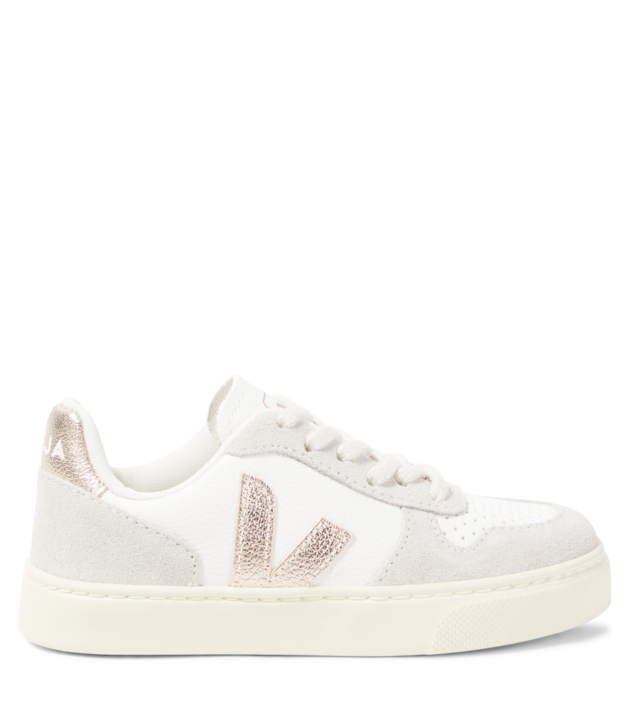  Veja Kids Veja Kids V-10 Laces Leather Sneakers 