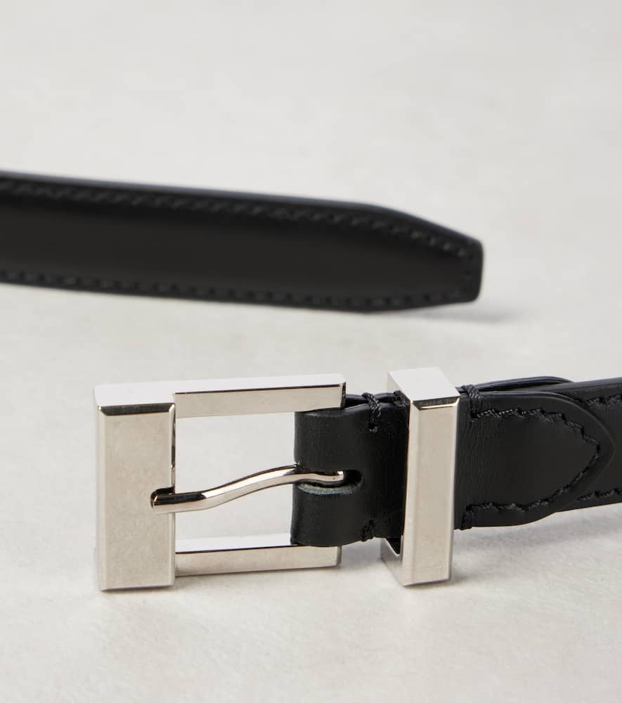 Khaite Manhattan Leather Belt In Black