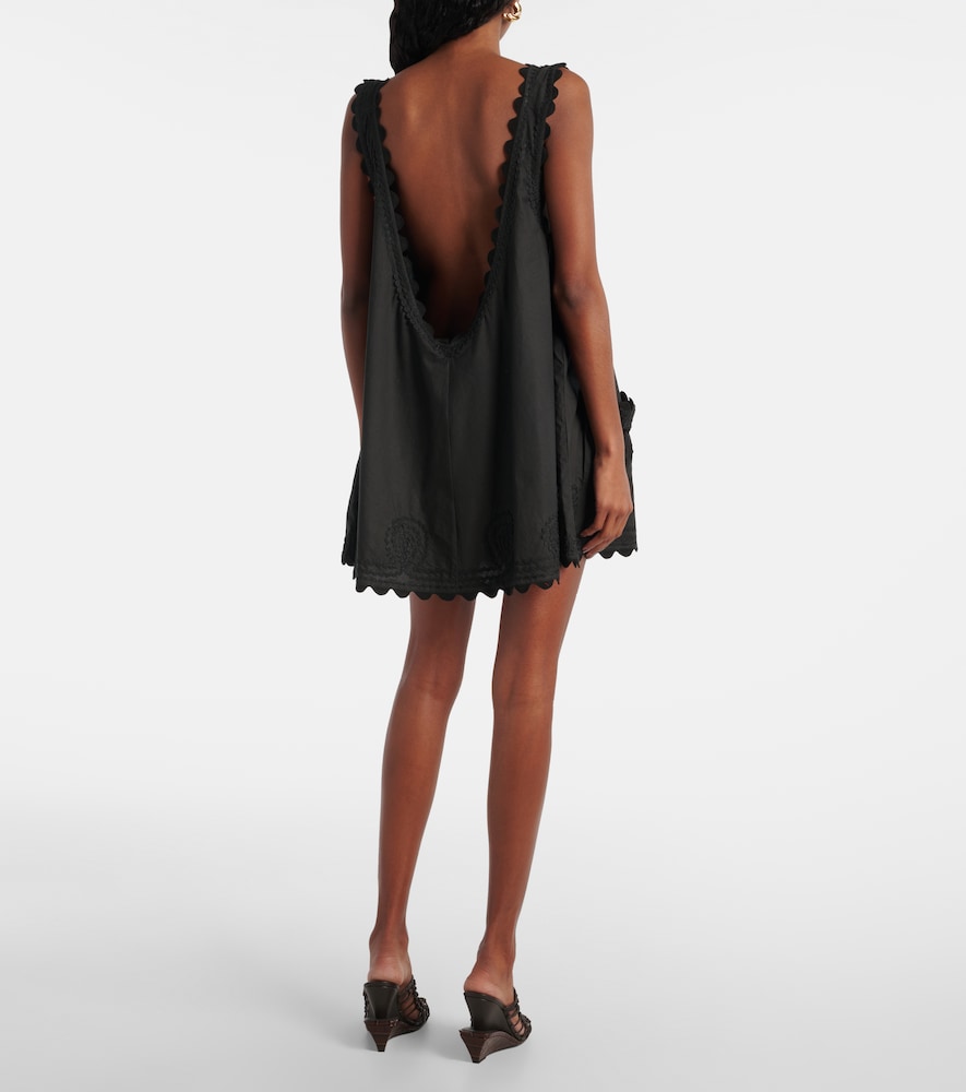  Juliet Dunn Juliet Dunn Besticktes Minikleid Aus Baumwollpopeline 