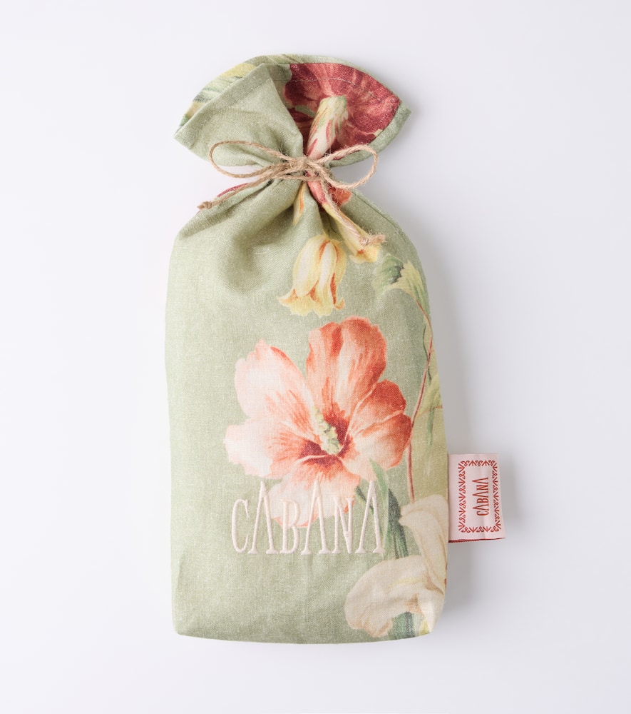 Cabana Ibiscus Set Of 4 Linen Napkins In Green