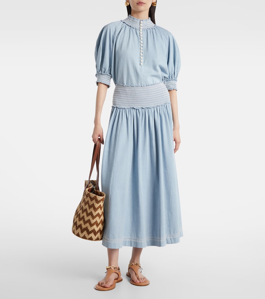  Zimmermann Zimmermann Bluse Ascension Aus Denim 