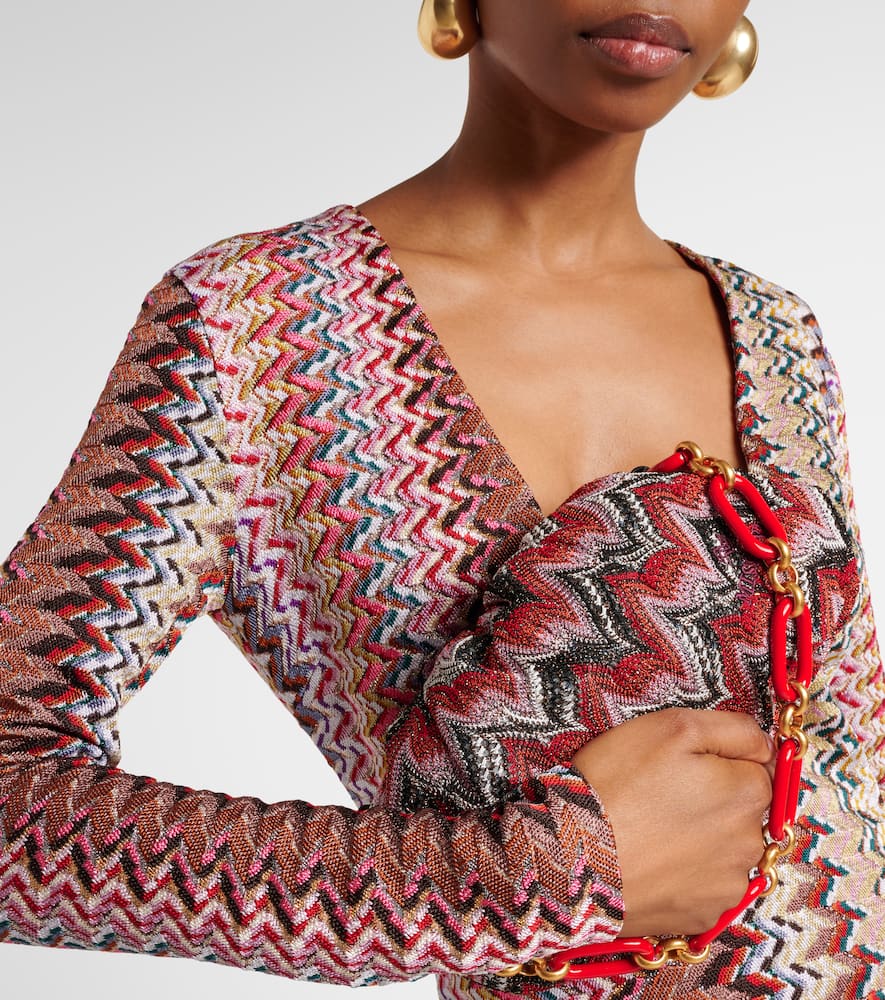 Missoni Zigzag Medium Shoulder Bag In Red