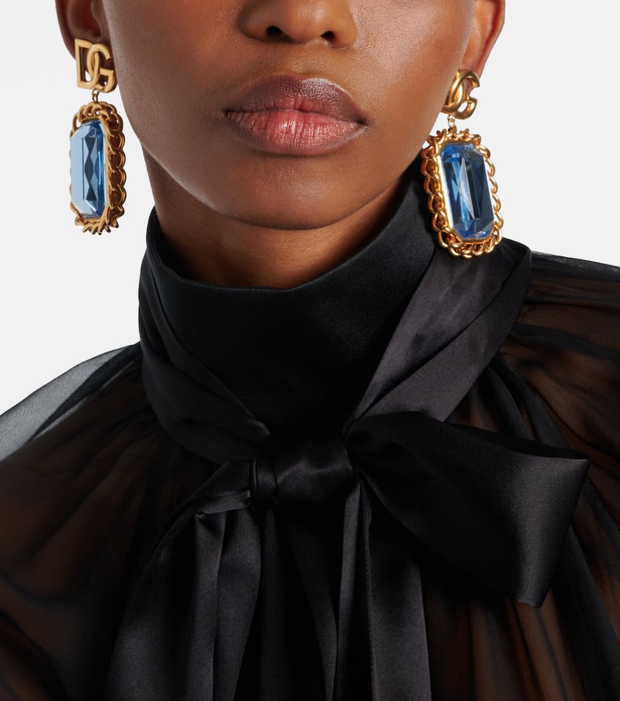 Dolce & Gabbana Dg Embellished Clip-on Earrings