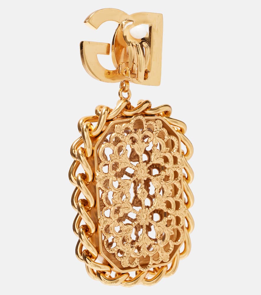 Dolce & Gabbana Dg Embellished Clip-on Earrings
