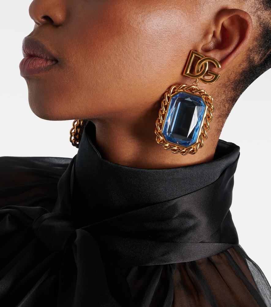 Dolce & Gabbana Dg Embellished Clip-on Earrings
