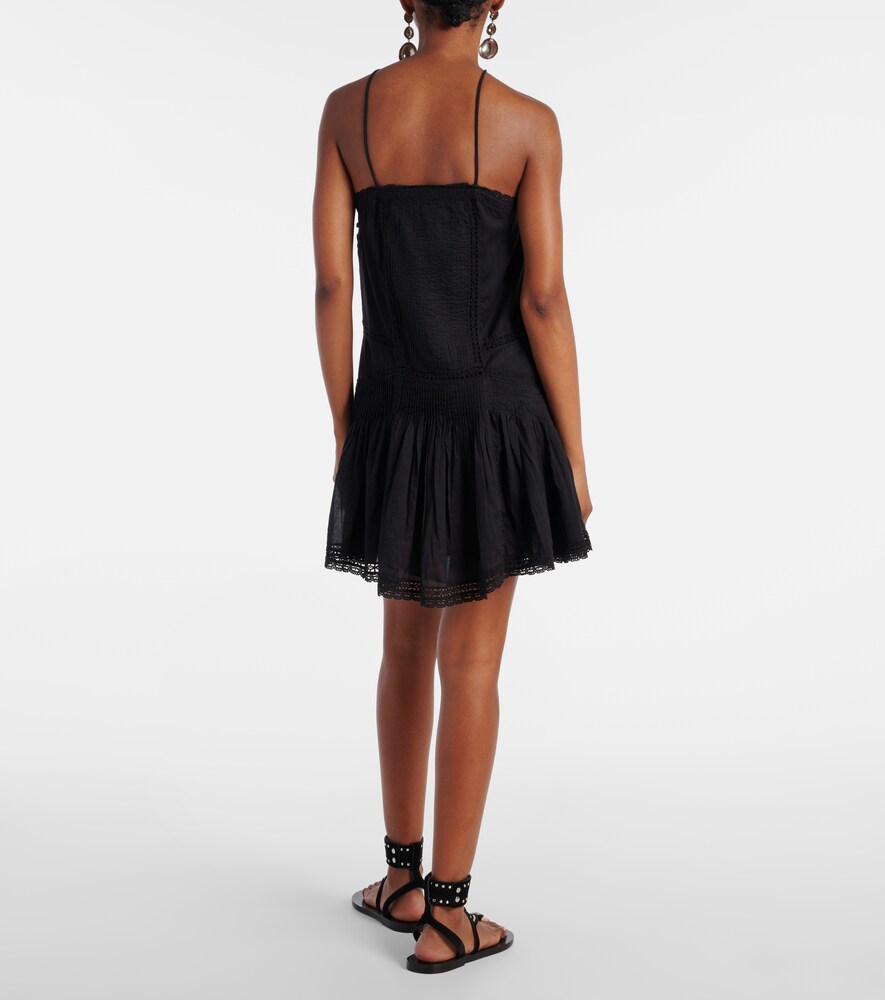  Marant Etoile Marant Etoile Minikleid Geraldin Aus Baumwolle Mit Spitze 