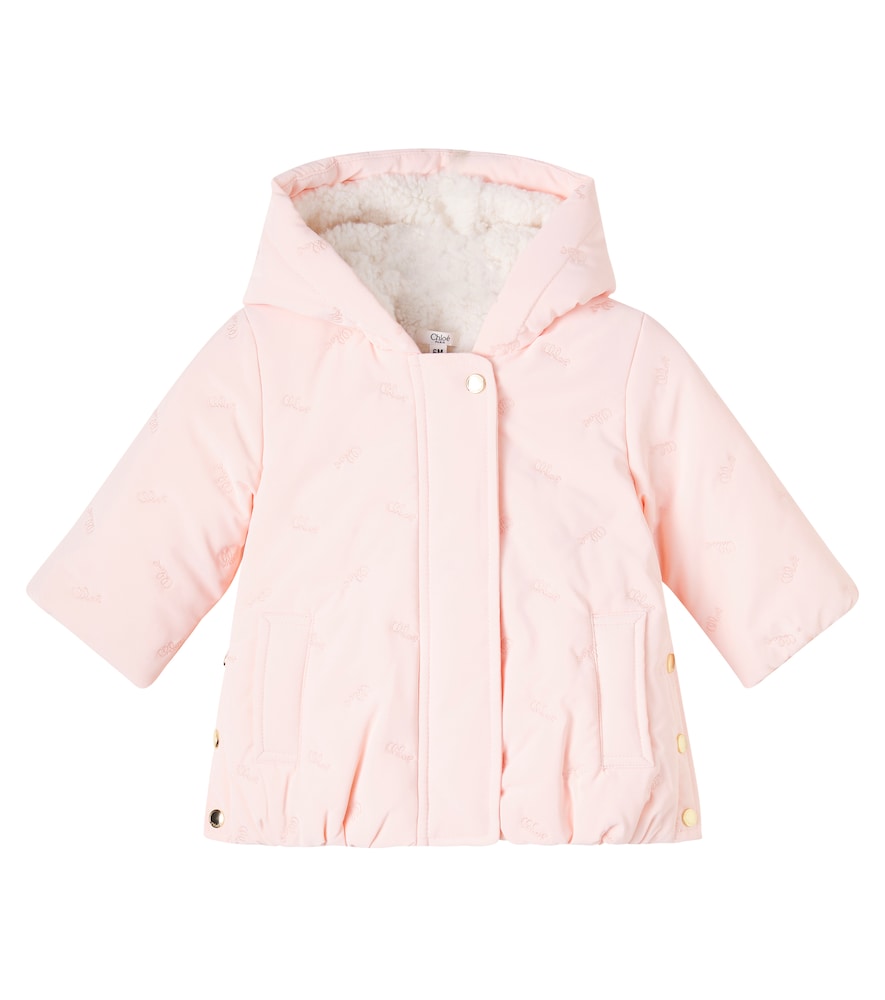 Chloe Kids Pink Baby Embroidered Hooded Jacket M Size 9 - Mytheresa
