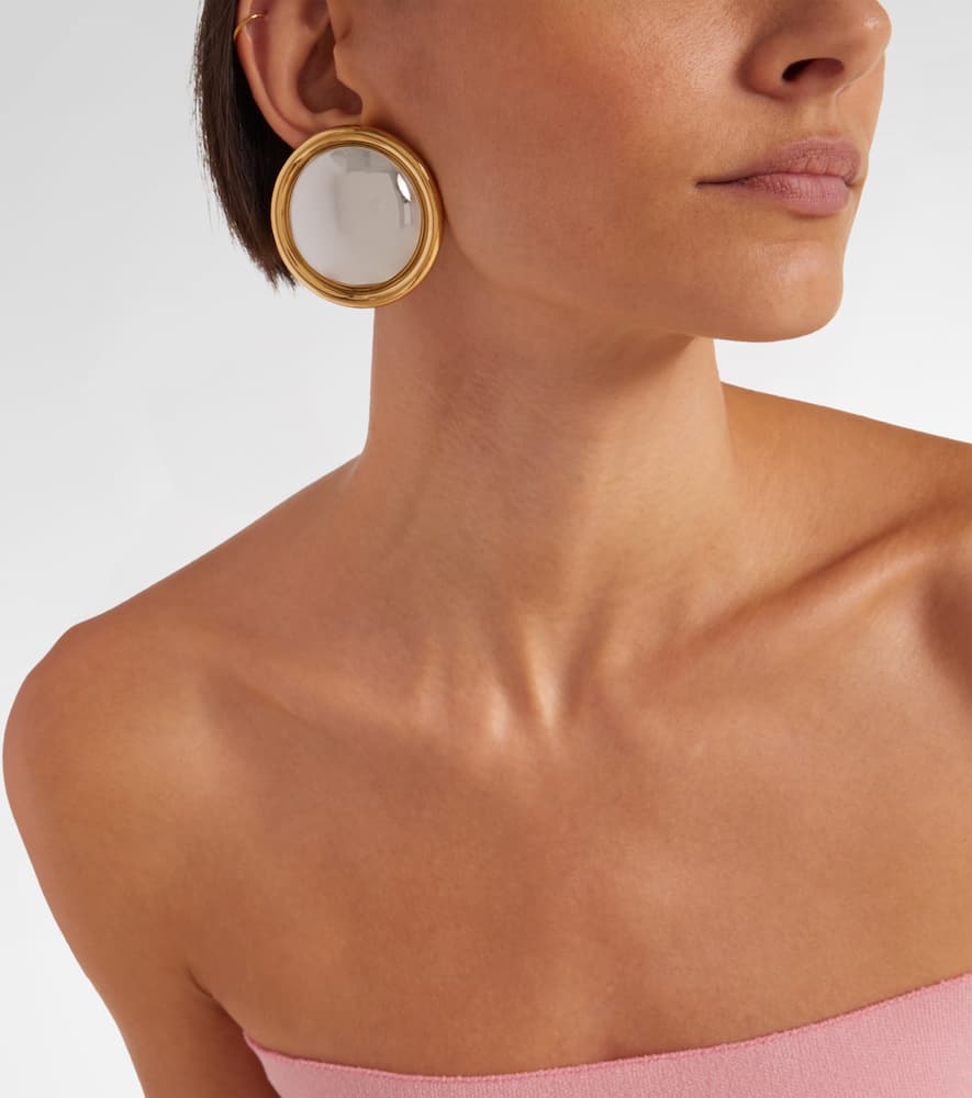 Jacquemus The Rond Drop Earrings In Silver
