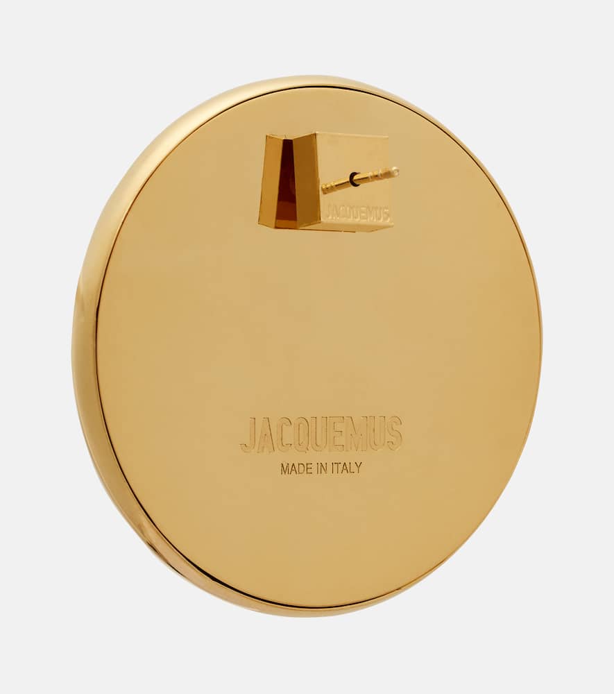 Jacquemus The Rond Drop Earrings In Silver