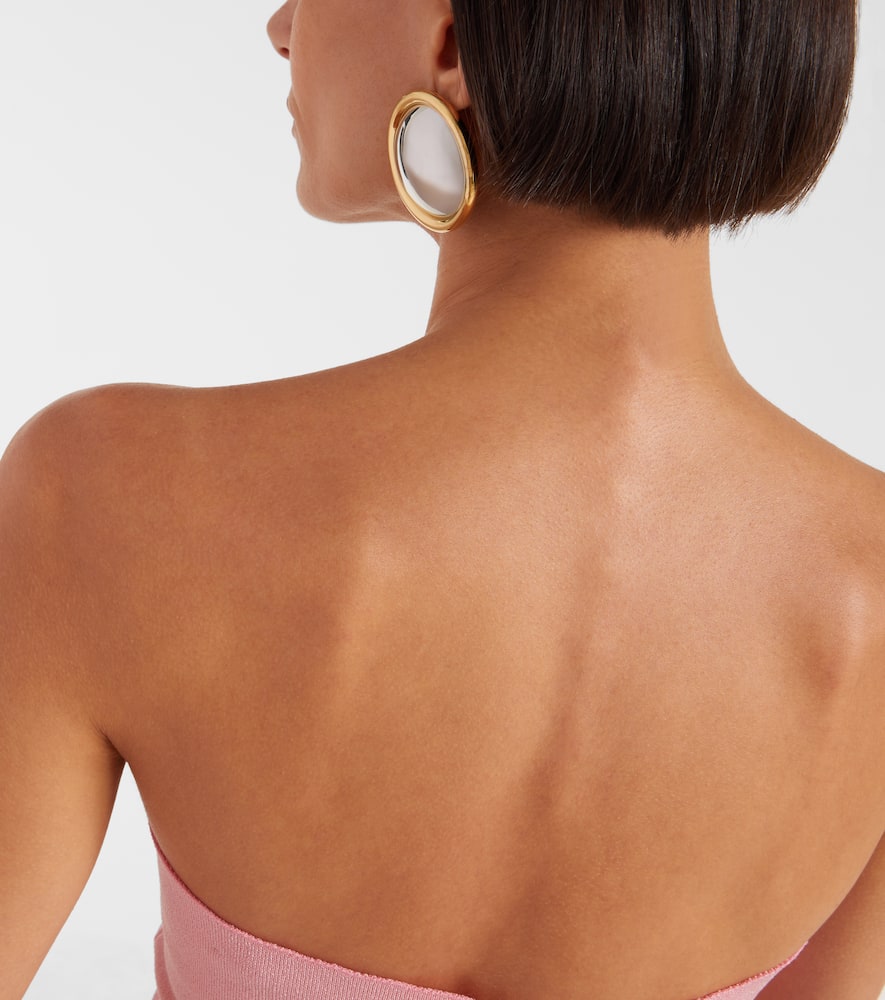 Jacquemus The Rond Drop Earrings In Silver