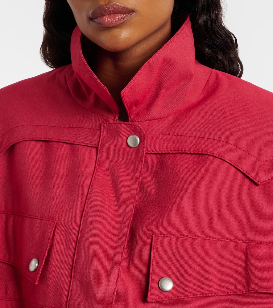 Magda Butrym Belted Jacket In Red