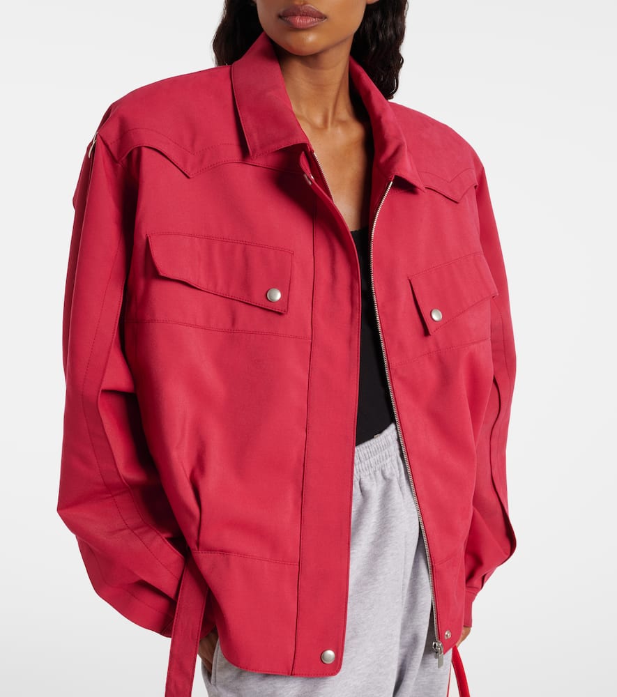 Magda Butrym Belted Jacket In Red