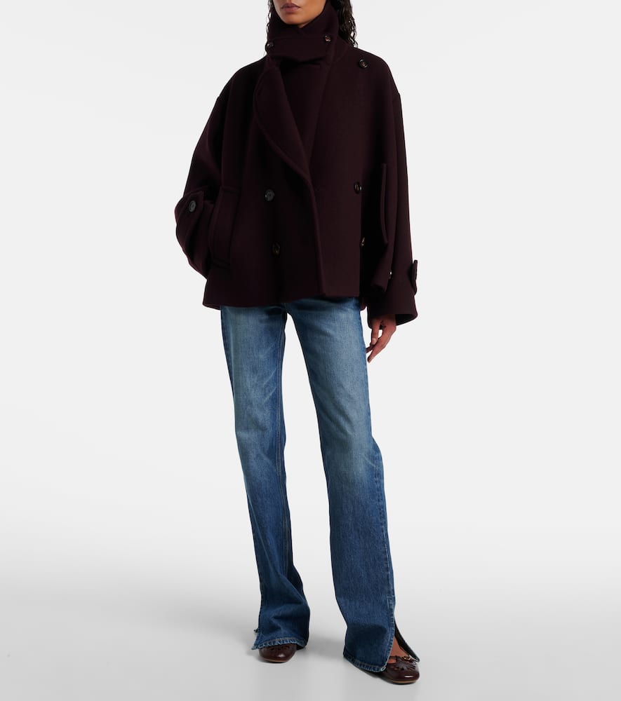 Chloé Double-breasted Short Coat Coats And Trench Coats Bordeaux In Purple