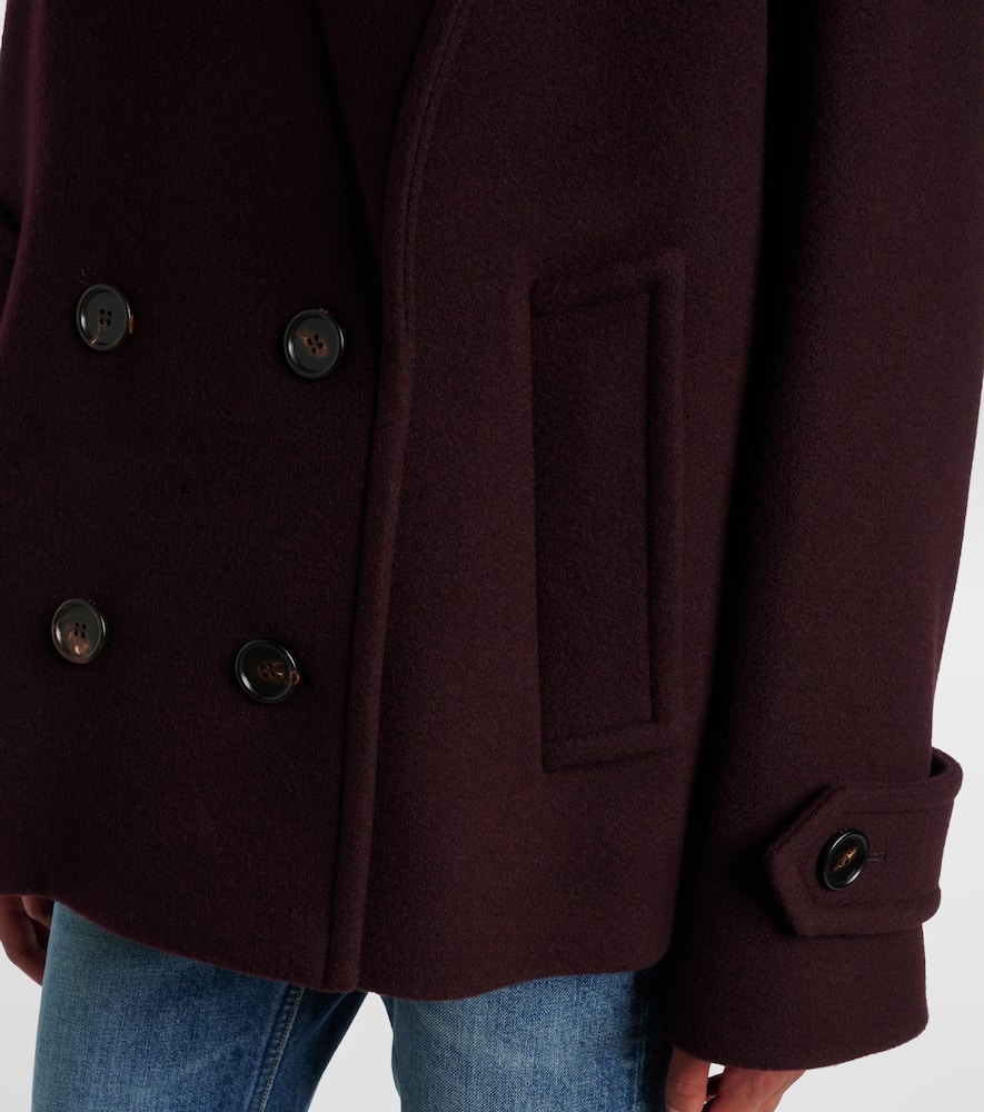 Chloé Double-breasted Short Coat Coats And Trench Coats Bordeaux In Purple