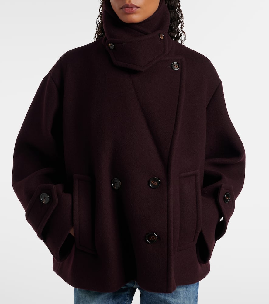 Chloé Double-breasted Short Coat Coats And Trench Coats Bordeaux In Purple