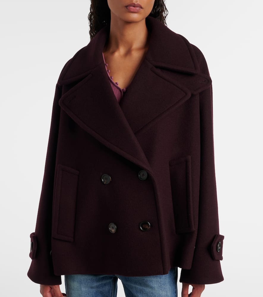 Chloé Double-breasted Short Coat Coats And Trench Coats Bordeaux In Purple