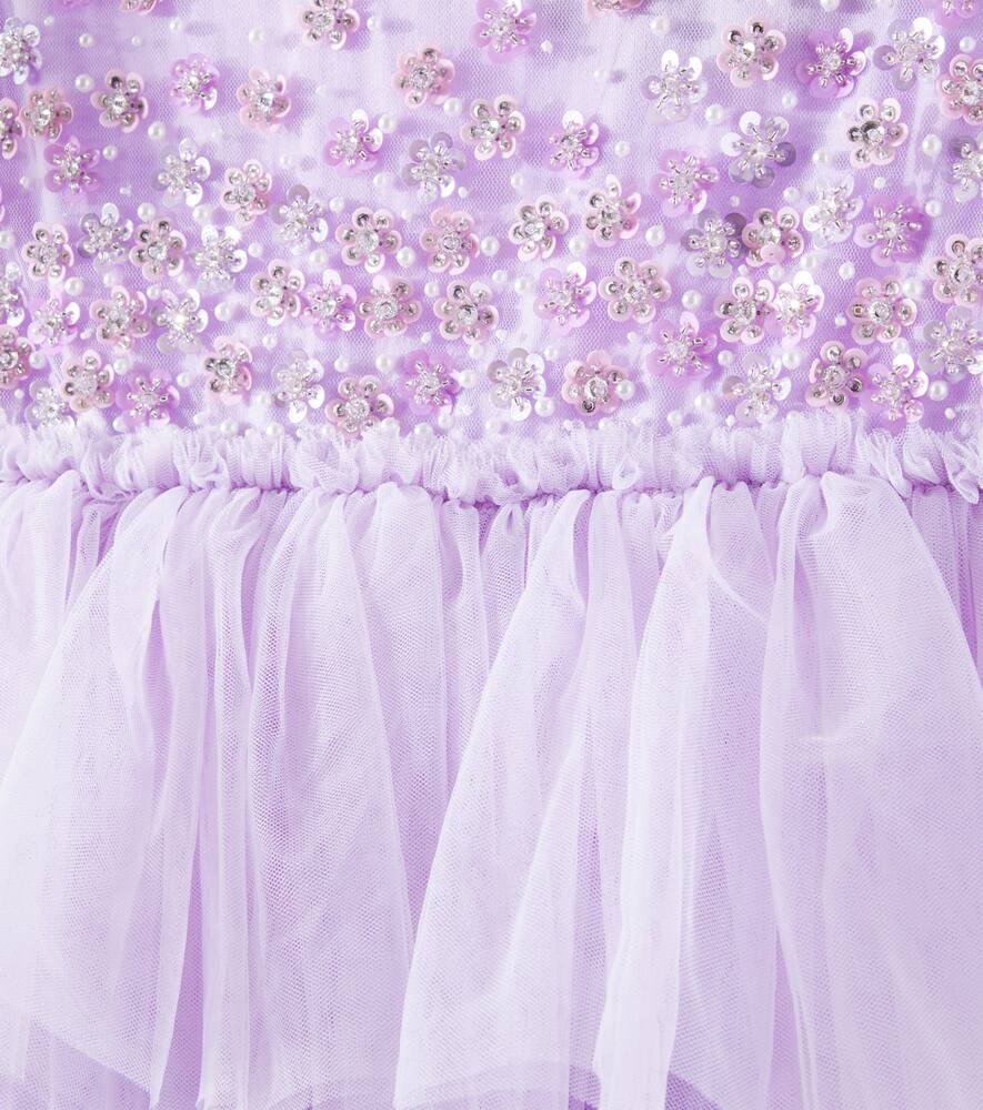 Tutu Du Monde Orchid Radiance Embellished Tulle Dress In Purple