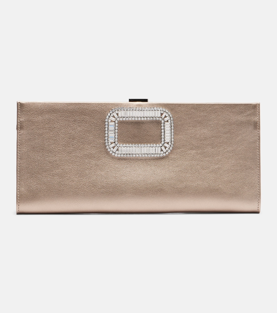 Roger Vivier Pilgrim Small leather clutch