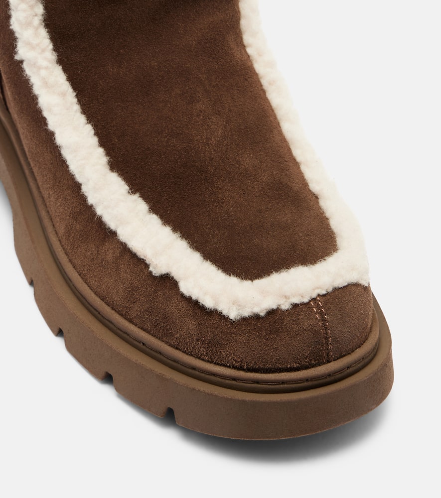 Inuikii Biker Suede Ankle Boots In Brown