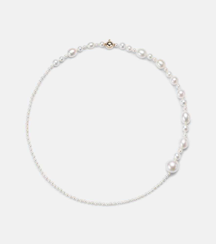 Sophie Bille Brahe Amis Peggy 14kt Gold Necklace With Freshwater Pearls In Neutral