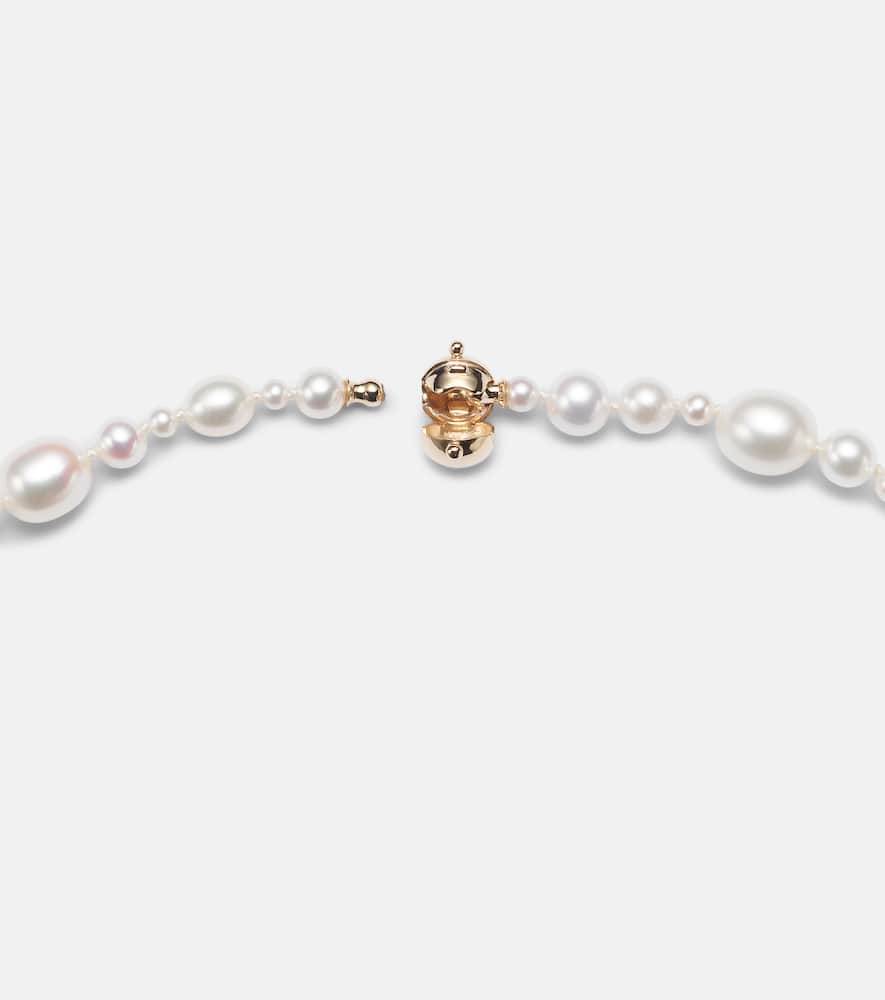 Sophie Bille Brahe Amis Peggy 14kt Gold Necklace With Freshwater Pearls In Neutral