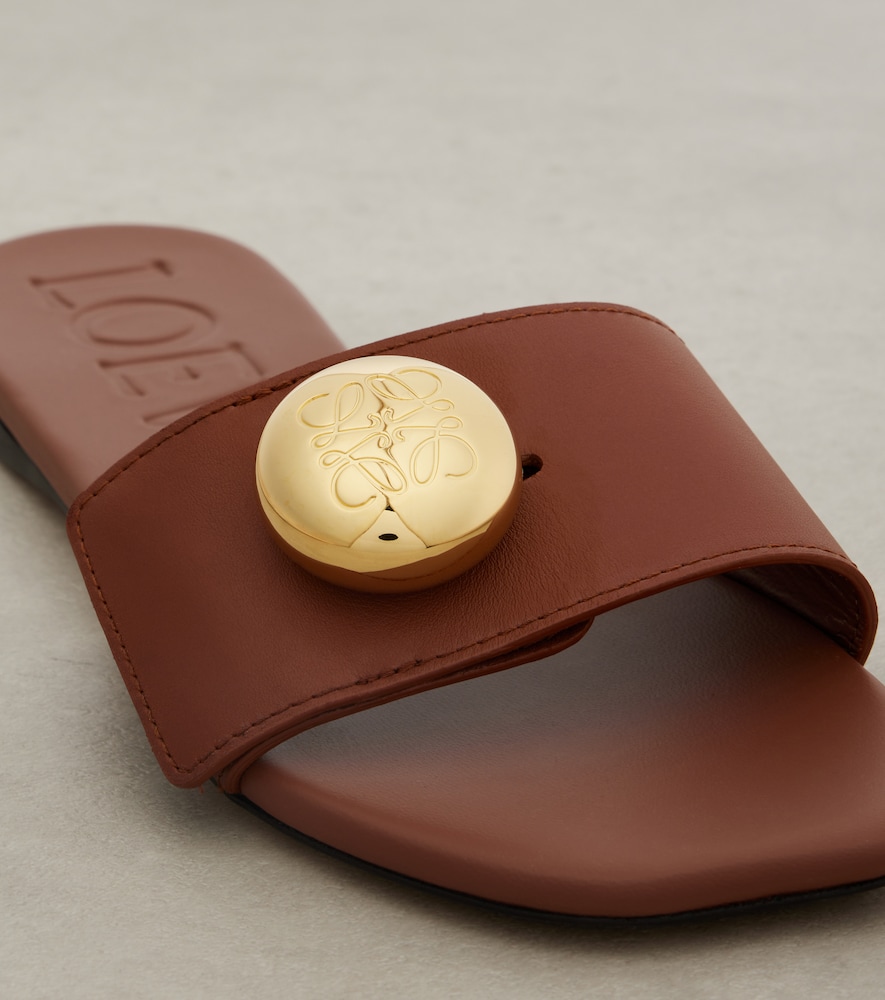  Loewe Loewe Pebble Leather Slides 