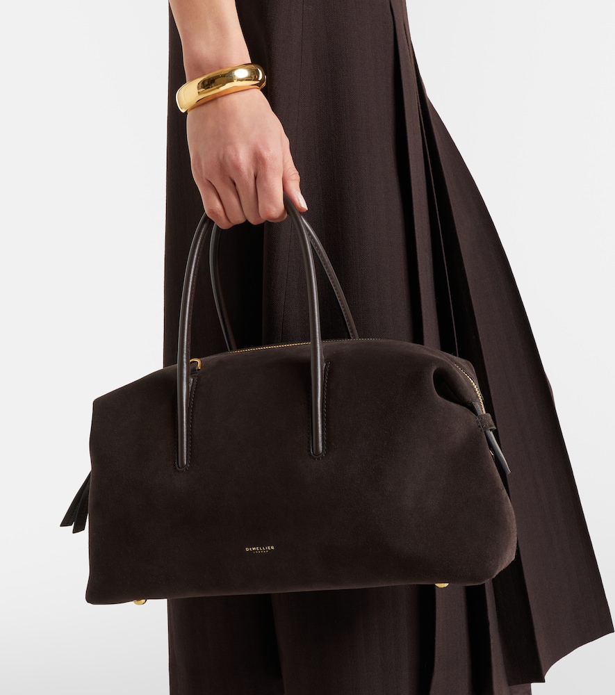 DeMellier Stockholm Midi suede top-handle bag