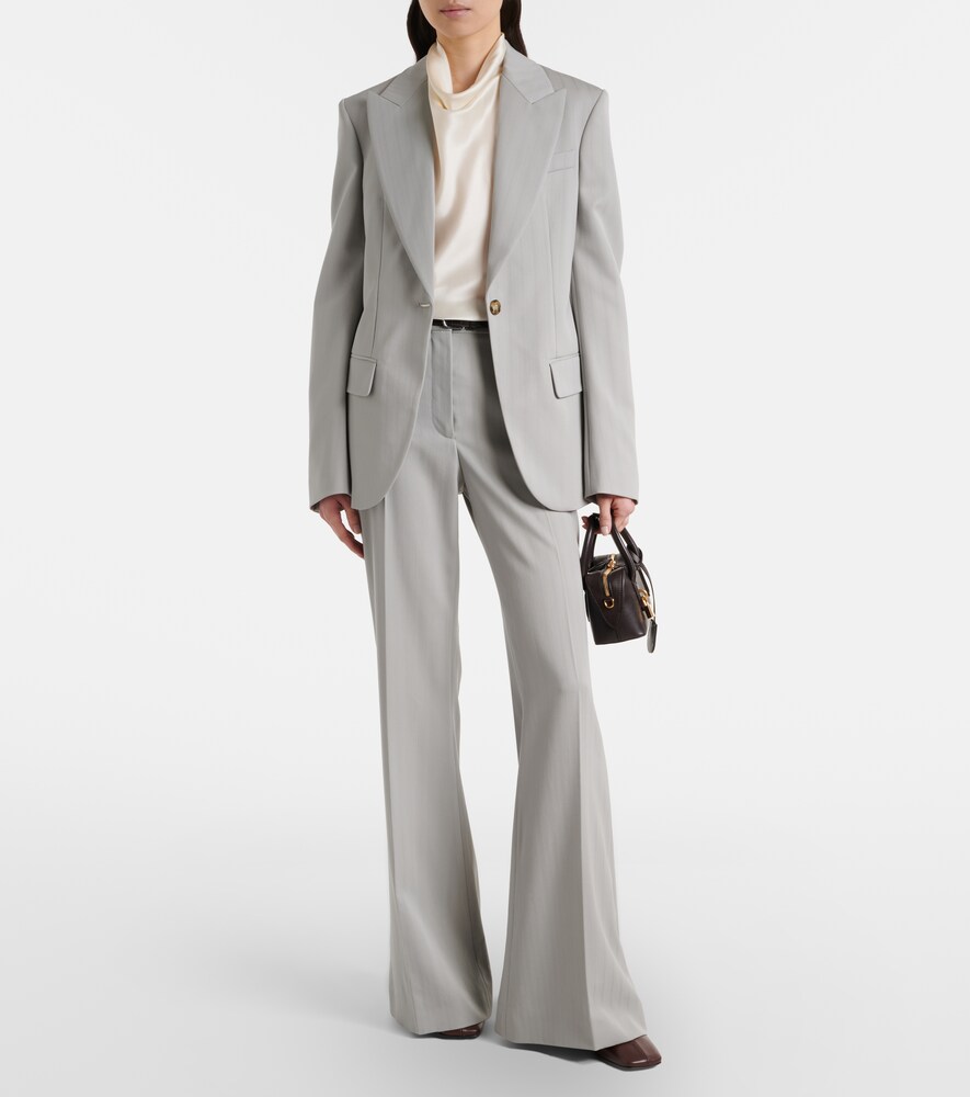 Stella McCartney Striped wool bootcut pants