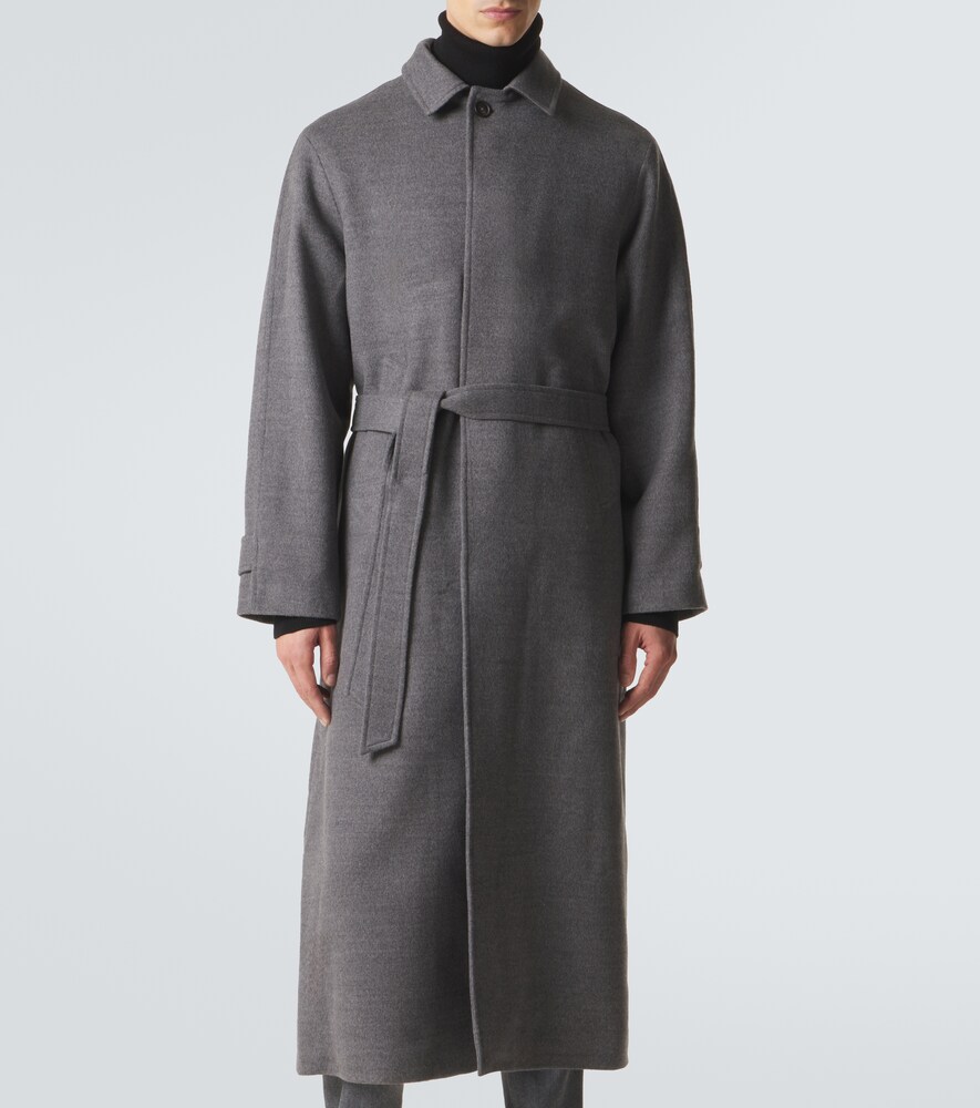  Saman Amel Saman Amel Belted Wool Overcoat 