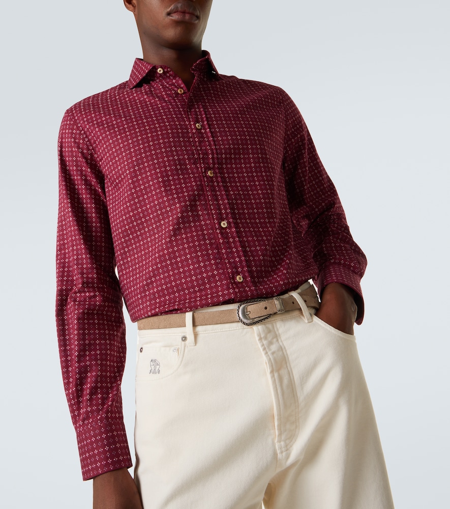  Brunello Cucinelli Brunello Cucinelli Bedrucktes Hemd Aus Baumwolle 