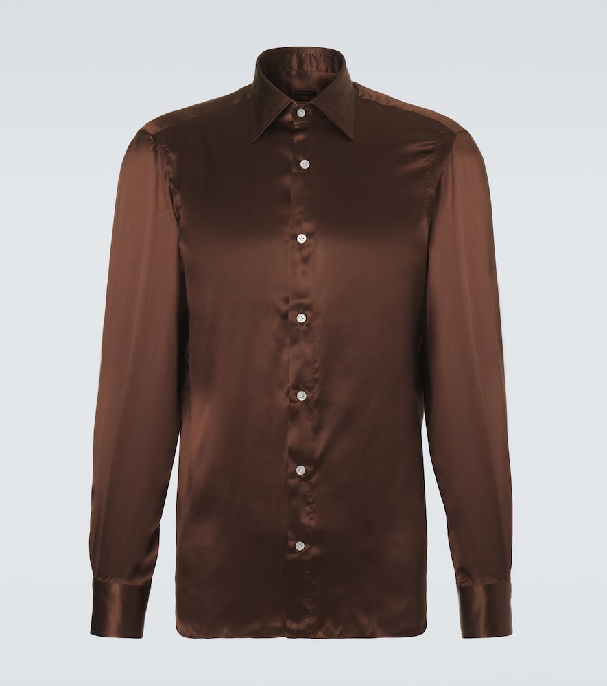 Rubinacci Silk satin shirt
