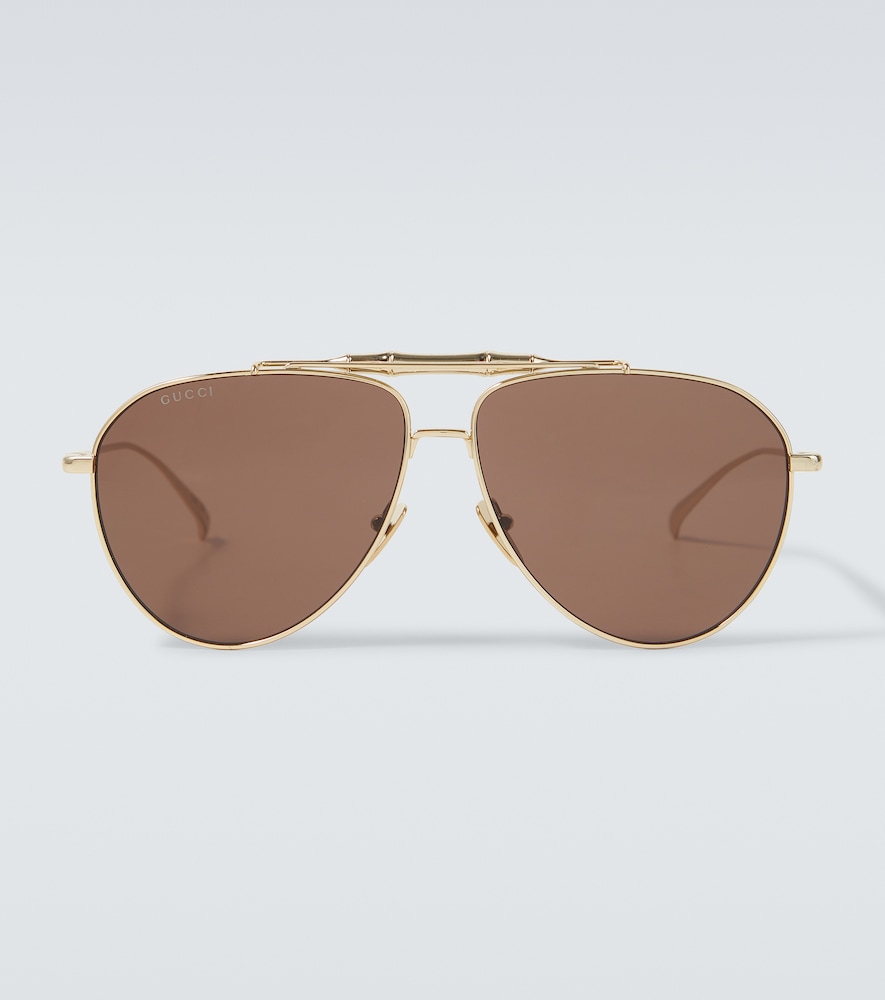 Gucci Bamboo aviator sunglasses
